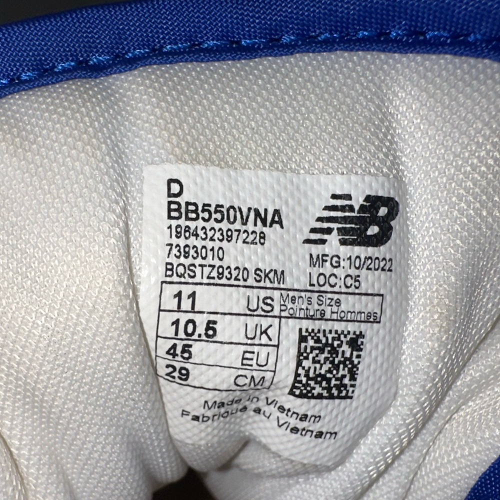 New Balance Royal Blue and White size 11 Sneakers - Picture 9 of 9